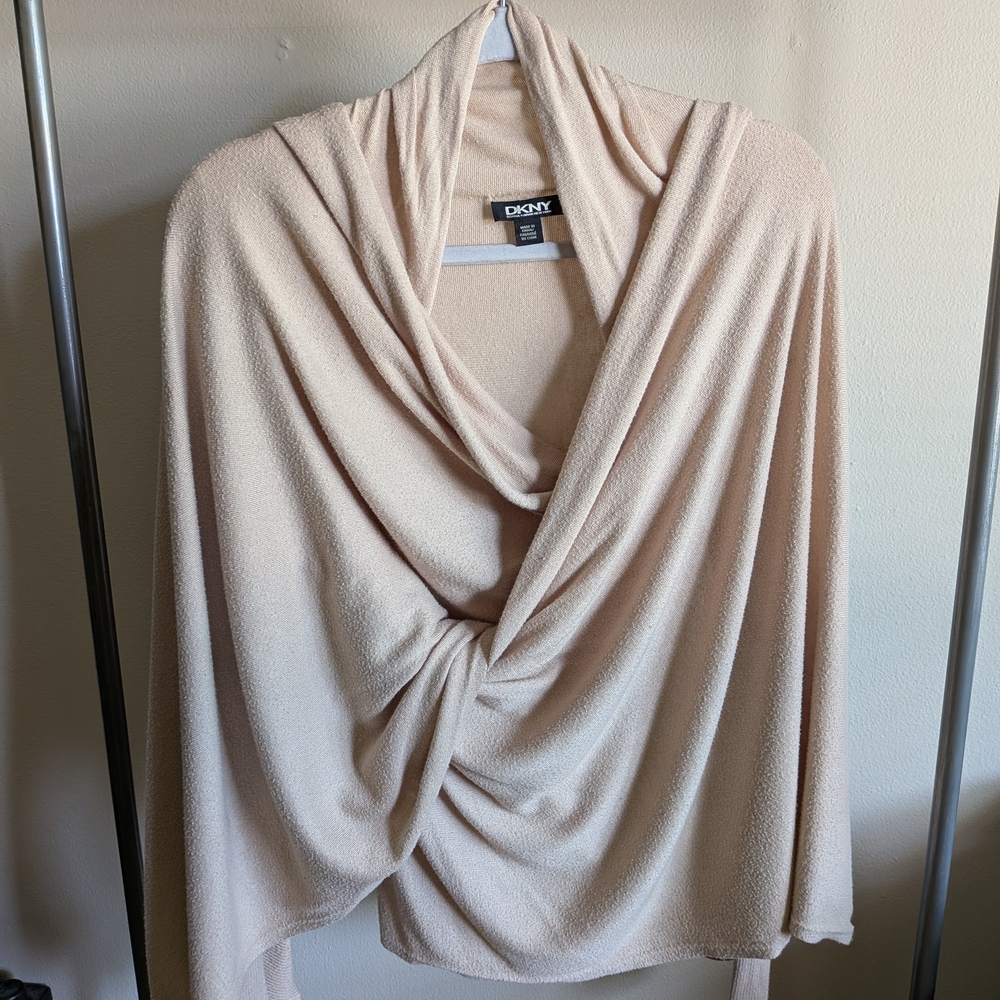 DKNY Women's Cream Sweater Wrap